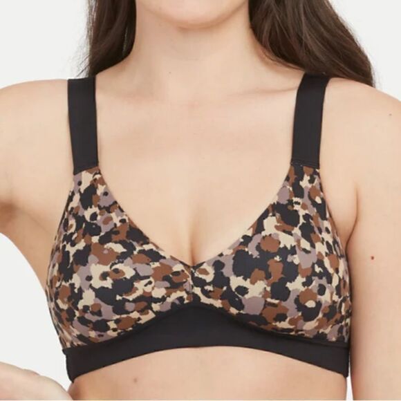 NWT SPANX Bra-llelujah! Unlined Bralette BRUSHED COLLAGE NEUTRAL MINI Smoothing - Picture 12 of 12